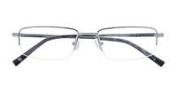 Gunmetal Glasses Direct Erin Rectangle Glasses - Flat-lay