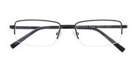 Matte Black Glasses Direct Erin Rectangle Glasses - Flat-lay