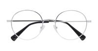 Shiny Silver Glasses Direct Everly Round Glasses - Flat-lay