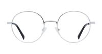 Shiny Silver Glasses Direct Everly Round Glasses - Front
