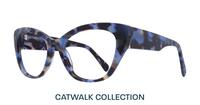 Blue Havana Glasses Direct Farrah Cat-eye Glasses - Angle