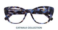 Blue Havana Glasses Direct Farrah Cat-eye Glasses - Flat-lay