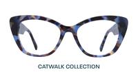 Blue Havana Glasses Direct Farrah Cat-eye Glasses - Front
