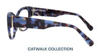 Blue Havana Glasses Direct Farrah Cat-eye Glasses - Side