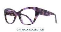 Mauve Havana Glasses Direct Farrah Cat-eye Glasses - Angle