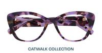 Mauve Havana Glasses Direct Farrah Cat-eye Glasses - Flat-lay