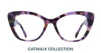 Mauve Havana Glasses Direct Farrah Cat-eye Glasses - Front