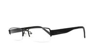 Black Glasses Direct Fine Line 1004 Rectangle Glasses - Angle