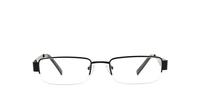 Black Glasses Direct Fine Line 1004 Rectangle Glasses - Front