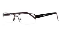 Bronze Glasses Direct Fine Line 1009-54 Rectangle Glasses - Angle