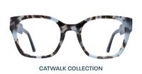 Grey/ Green Havana Glasses Direct Finn Square Glasses - Front