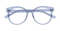 Crystal / Light Blue Glasses Direct Florence Round Glasses - Flat-lay