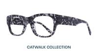 Dark Grey Havana Glasses Direct Flynn Rectangle Glasses - Angle