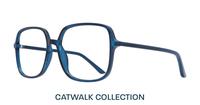 Crystal Blue Glasses Direct Francesca Square Glasses - Angle