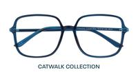 Crystal Blue Glasses Direct Francesca Square Glasses - Flat-lay