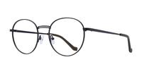Matte Black Glasses Direct Franky Round Glasses - Angle