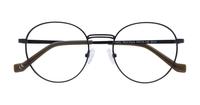 Matte Black Glasses Direct Franky Round Glasses - Flat-lay