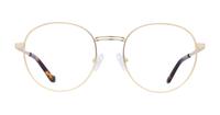 Matte Gold Glasses Direct Franky Round Glasses - Front