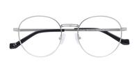 Matte Silver Glasses Direct Franky Round Glasses - Flat-lay