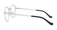 Matte Silver Glasses Direct Franky Round Glasses - Side