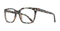Green/Havana Glasses Direct Gian Square Glasses - Angle