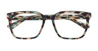 Green/Havana Glasses Direct Gian Square Glasses - Flat-lay