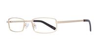 Matte Gold Glasses Direct Gordan Rectangle Glasses - Angle