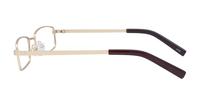 Matte Gold Glasses Direct Gordan Rectangle Glasses - Side