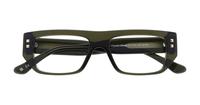 Crystal Khaki Glasses Direct Grady Rectangle Glasses - Flat-lay