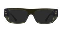 Crystal Khaki Glasses Direct Grady Rectangle Glasses - Sun
