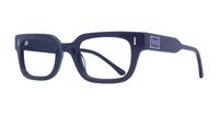 Navy Blue Glasses Direct Greer Rectangle Glasses - Angle