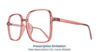 Crystal Pink Glasses Direct Hannah Square Glasses - Angle