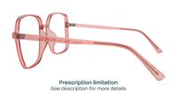 Crystal Pink Glasses Direct Hannah Square Glasses - Side