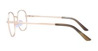 Satin Gold Glasses Direct Harlan Round Glasses - Side
