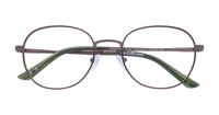 Satin Gunmetal Glasses Direct Harlan Round Glasses - Flat-lay