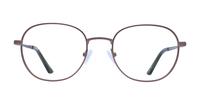 Satin Gunmetal Glasses Direct Harlan Round Glasses - Front