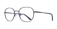 Shiny Black Glasses Direct Harlan Round Glasses - Angle