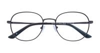 Shiny Black Glasses Direct Harlan Round Glasses - Flat-lay