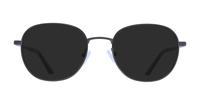 Shiny Black Glasses Direct Harlan Round Glasses - Sun
