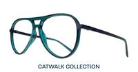 Gradient Blue / Green Glasses Direct Harquin Round Glasses - Angle