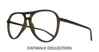 Matte Crystal Khaki Glasses Direct Harquin Round Glasses - Angle