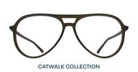 Matte Crystal Khaki Glasses Direct Harquin Round Glasses - Front