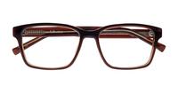 Bilayer Brown Glasses Direct Harry Square Glasses - Flat-lay
