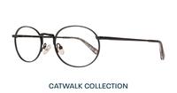 Matte Black Glasses Direct Hawkins Oval Glasses - Angle