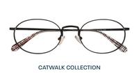 Matte Black Glasses Direct Hawkins Oval Glasses - Flat-lay