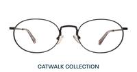 Matte Black Glasses Direct Hawkins Oval Glasses - Front