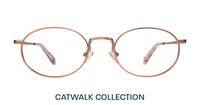Matte Rose Gold Glasses Direct Hawkins Oval Glasses - Front