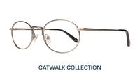 Matte Silver Glasses Direct Hawkins Oval Glasses - Angle