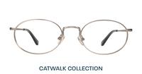 Matte Silver Glasses Direct Hawkins Oval Glasses - Front