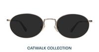 Matte Silver Glasses Direct Hawkins Oval Glasses - Sun